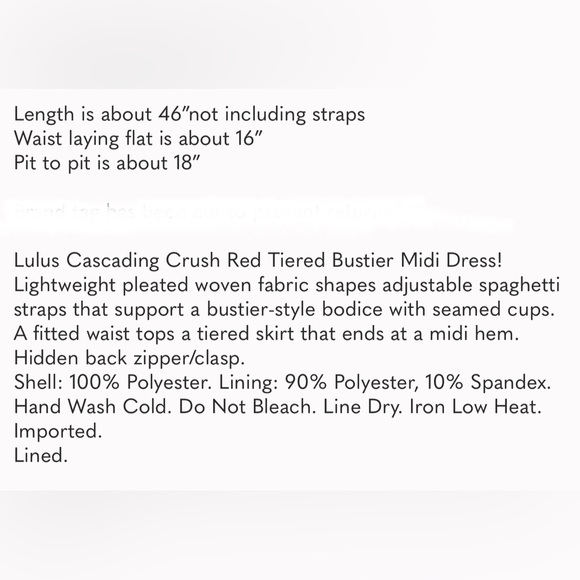 For Love & Lemons Red cascading tiered- Bustier Pleated Chiffon Midi Dress - Picture 11 of 11